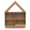 Kids Dollhouse Bookshelf Natural MDF and Engineered Wood 3 Tier Toy and Book Storage Organizer